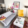 Open space living area with natural lighting