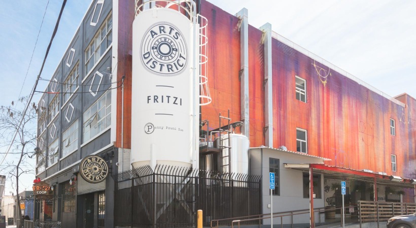 a building with a sign on it