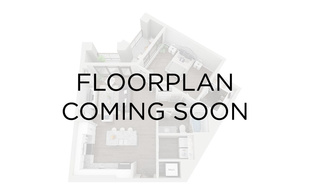 1.1.5TH - 1 bedroom floor plan layout with 1.5 bathroom and 850 square feet 1.1.5TH - 1 bedroom floor plan layout with 1.5 bathroom and 850 square feet